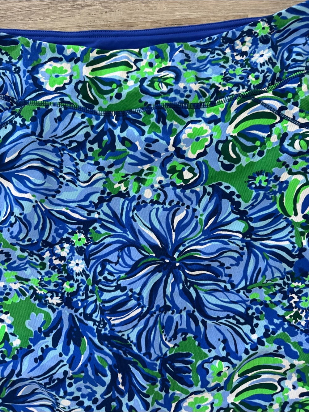 Lilly Pulitzer Royal Blue & Green Luxletic Skort Large - Picture 2 of 5